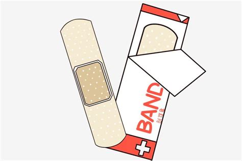 Band Aid PNG Picture, Medical Supplies Series Band Aid Cartoon Illustration Injured Infection ...