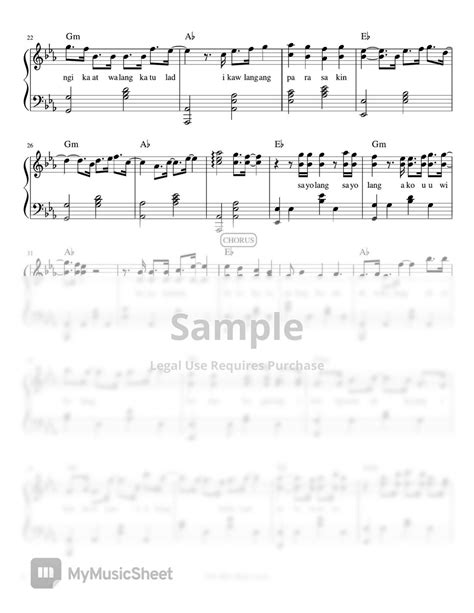 Adie - Tahanan (piano sheet music) Sheets by Mel's Music Corner