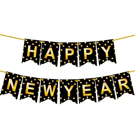 Buy KatchOn, Shiny Happy New Year Banner - No DIY, 10 Feet | Happy New ...