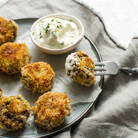 Breaded Garlic Mushrooms - Baked - Mrs Jones's Kitchen