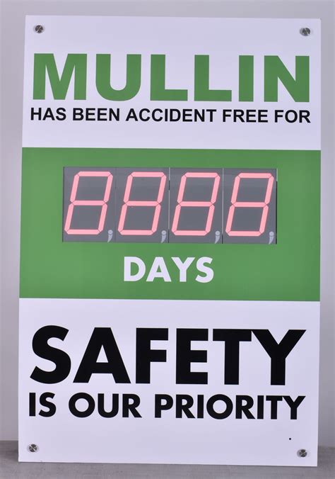 Accident Free Workplace Sign (36Hx24W) | Workplace safety, Workplace, Signs