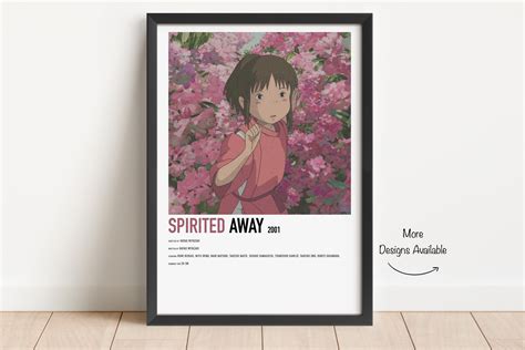 Spirited Away Poster Print Studio Ghibli Hayao Miyazaki Minimalist Movie Posters A5 A4 A3 ...