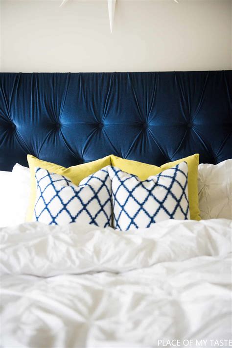 Tufted Headboard Navy Blue Headboard Bedroom Ideas / What do you do ...