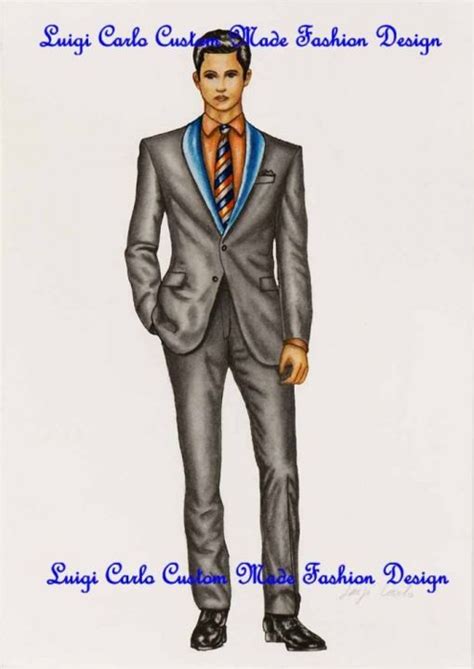 Fashion Design Custom Made Men Suits, Fr, Digital Arts by Luigi Carlo ...