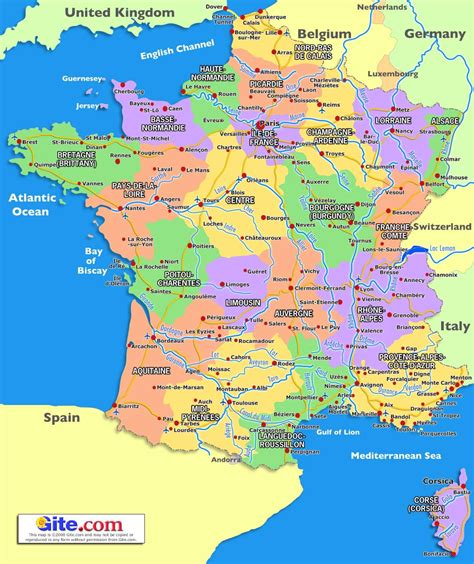 France map - France in a map (Western Europe - Europe)