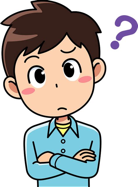 Boy is Questioning clipart. Free download transparent .PNG | Creazilla