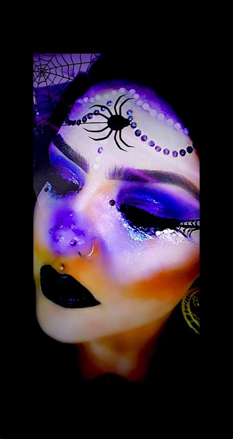 Purple witch makeup | Purple witch makeup, Witch makeup, Pretty zombie