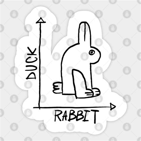 Duck Rabbit optical illusion - Optical Illusion - Sticker | TeePublic