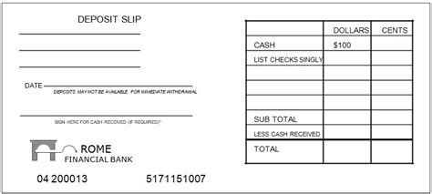 Bank Deposit Slip Template | Payroll template, Deposit, Slip