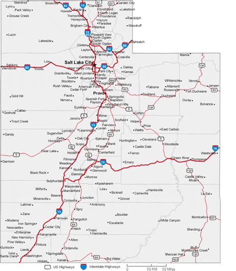 Map of Utah (UT) Cities and Towns | Printable City Maps