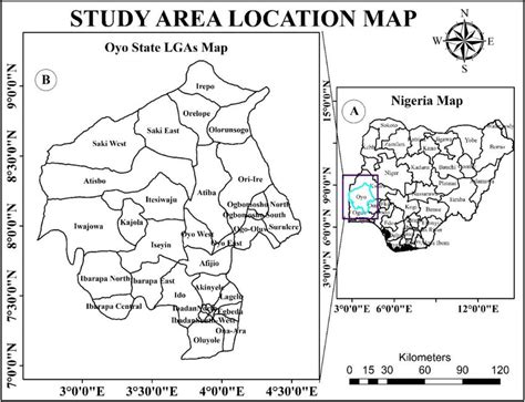 Map of Oyo State showing the entire study area. | Download Scientific ...