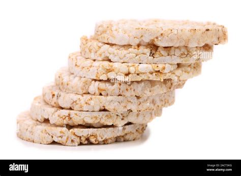 Stack of a puffed rice snack Stock Photo - Alamy