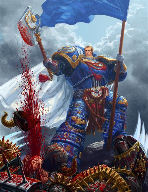 Ultramarine Banner Bearer II | Warhammer 40k artwork, Warhammer art ...