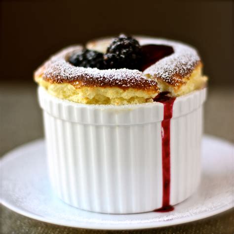 meyer lemons: lemon soufflé with blackberry sauce | daisy's world