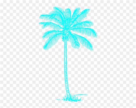 Light Blue Palm Tree - Free Transparent PNG Clipart Images Download