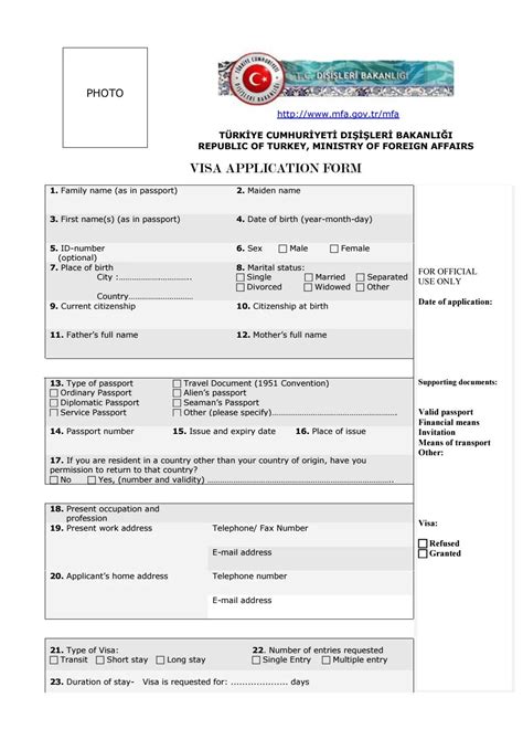 Turkey sticker visa application form by Turkey Residence Permit - Issuu