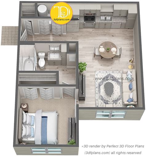 3D Floor Plans of Luxury Apartments in St. Johns, Florida - 3D Floor Plans