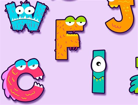 Monster Alphabet Clipart Monster Letters Clipart Party | Etsy