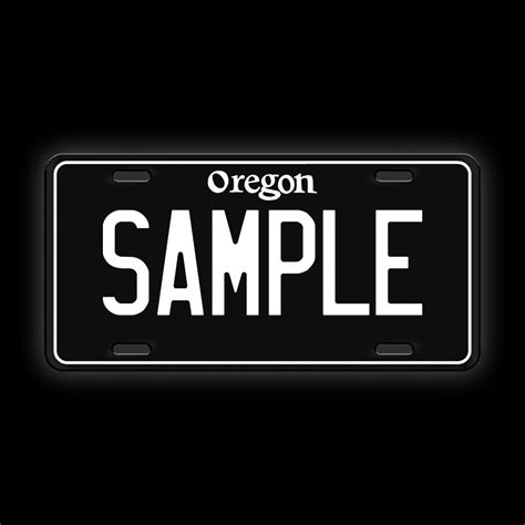 Black Custom Oregon License Plate – Limitless Workshop