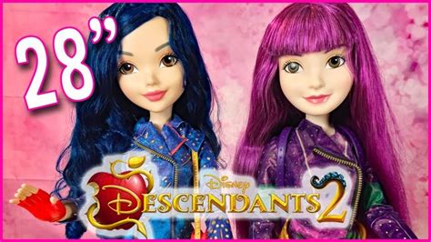 Descendants 2 EXCLUSIVE FIRST LOOK 28" Mal and Evie Dolls Review ...