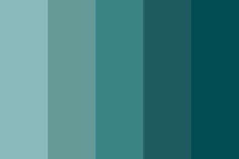 Darkness Of Cyan Color Palette. #colorpalettes #colorschemes #design # ...