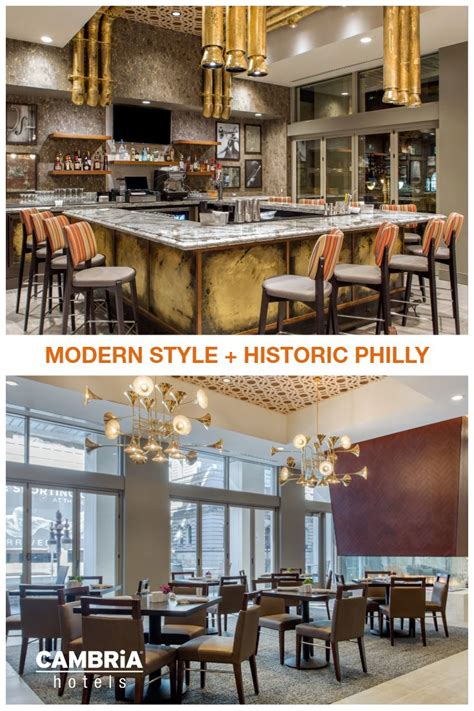 At the Cambria Hotel Philadelphia Downtown Center City, modern décor nods to Philadelphia’s rich ...