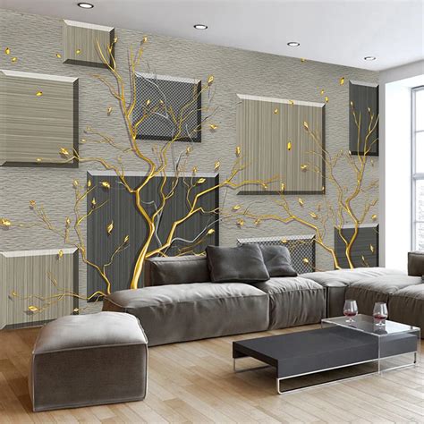 Custom 3D Wallpaper Murals Modern Simple Abstract Tree Branches 3D ...