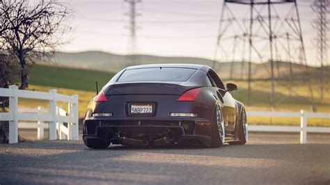 Black coupe, car, Nissan 350Z, tuning, JDM HD wallpaper | Wallpaper Flare