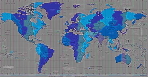 World Time Zone Map With Countries