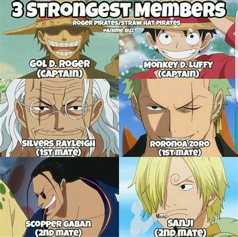 3 Strongest Members, Captain, First Mate, Second Mate, Gol D. Rogers ...