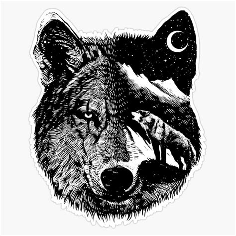 Amazon.com: Night Wolf Vinyl Sticker Laptop Decal Waterproof 5 ...