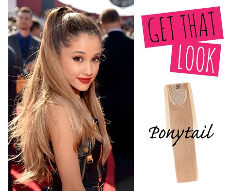 We love Ariana Grande ponytail look GET THAT LOOK with our ponytail clip-in hair extensions ...