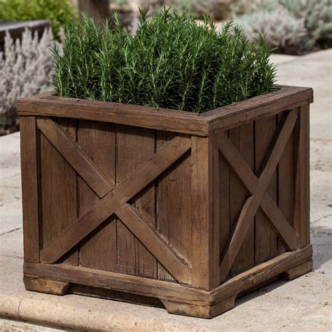 Campania International Rustic Versaille Square Planter | Square ...