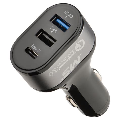 MobileSpec 12V/DC Triple Quick Charge(TM) 3.0 USB & Dual 2.4A USB Charger