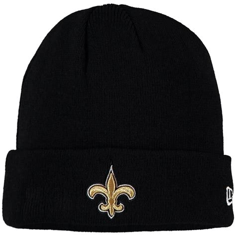 New Orleans Saints New Era Solid Cuffed Knit Hat - Black