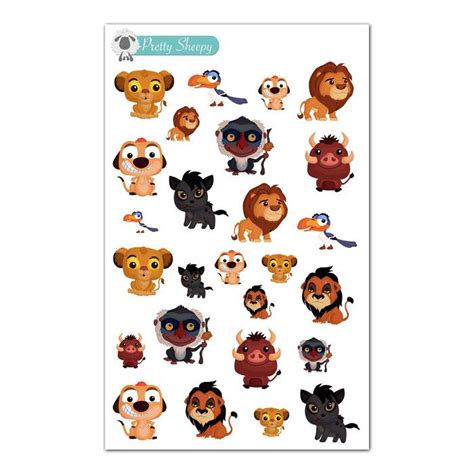 Lion King Stickers - Disney Planner Stickers | Lion king stickers, Stickers disney, Sticker disney