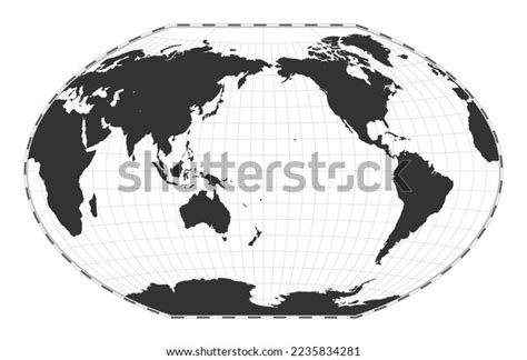 Vector World Map Winkel Tripel Projection Stock Vector (Royalty Free) 2235834281 | Shutterstock