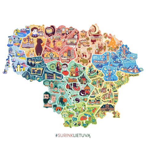 In Lithuania you can collect magnets of every major city to form the ...