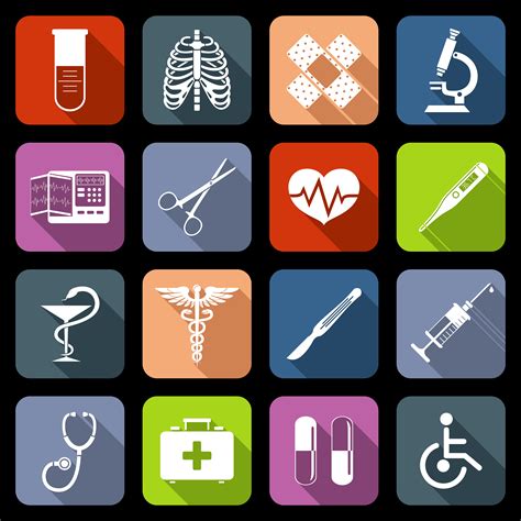 Medical icons flat 453344 Vector Art at Vecteezy