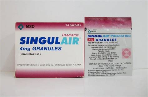 Singulair pediatric 4 mg Oral granules - 14 Sachets - Order Now | Vezeeta Pharmacy