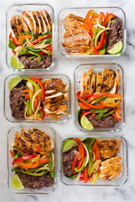 Healthy Chicken Fajitas Meal Prep • A Sweet Pea Chef