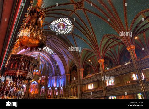 Montreal cathedral interior, Quebec Stock Photo - Alamy