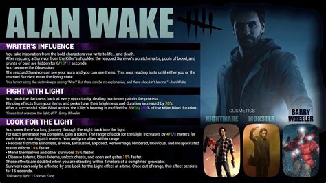 Alan Wake Survivor Concept - I'm stoked for AW2, thought I'd bring the writer to DbD : r ...