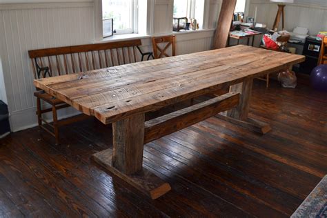 Wood Dining Table With Wood Legs Features A Rustic Fa - vrogue.co