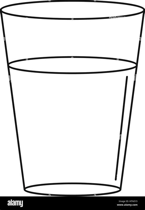 Glass water icon. Outline illustration of glass water vector icon for Stock Vector Art ...