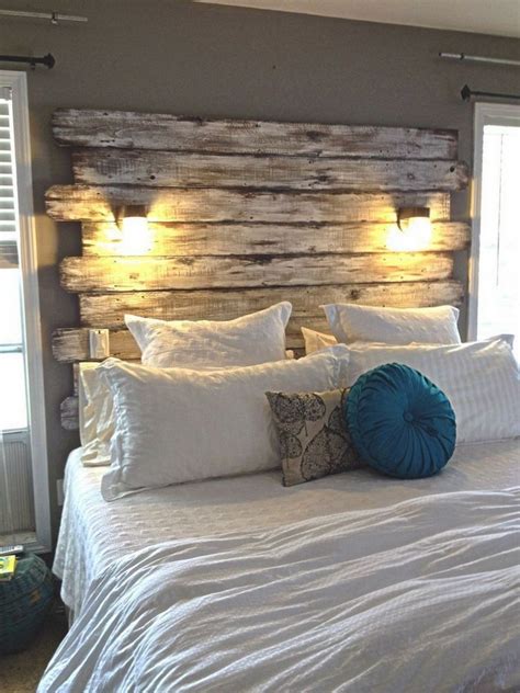 Wood Pallet Headboard with Lights