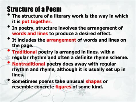 Types Of Poem Structures