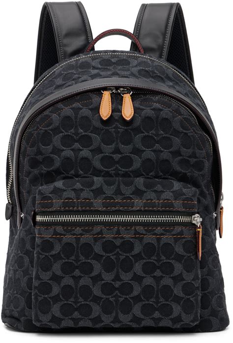 Coach 1941: Black Charter Denim Backpack | SSENSE UK