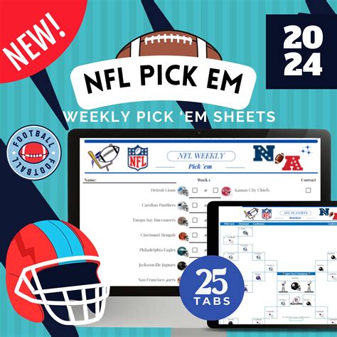 Football Weekly Pickem Pool With Points Printable Sheet Pro ...