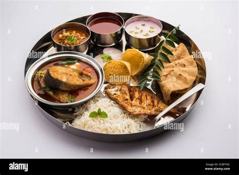 Indian Fish Platter or thali - Popular sea food, Non vegetarian meal ...